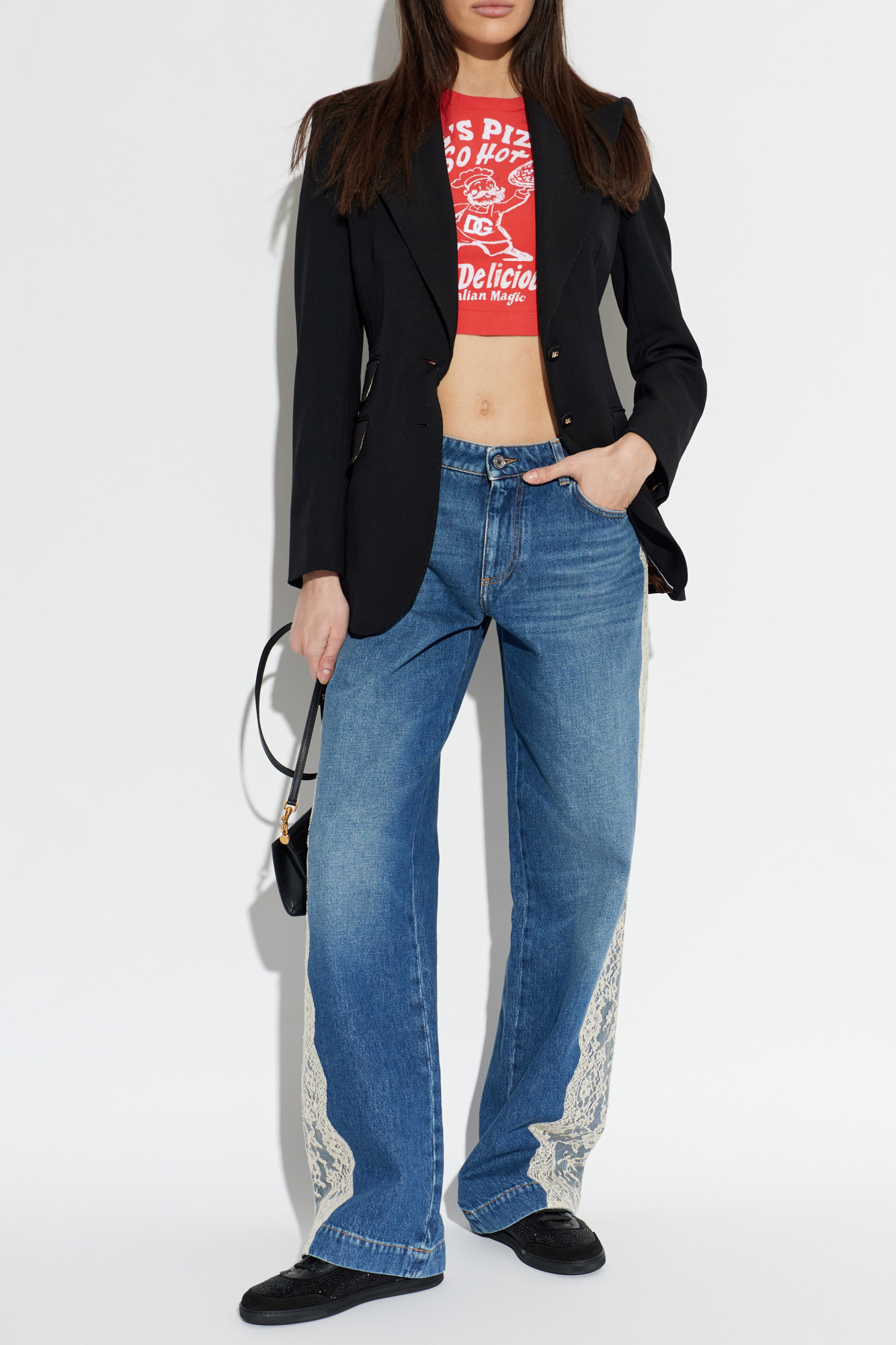 Dolce & Gabbana Cropped T-shirt with print | Women's | Vitkac
